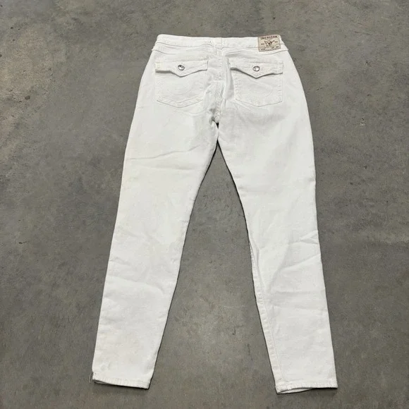 True Religion‎ Jeans White Size 33 Halle Mid Rise Super Skinny - Picture 2 of 5